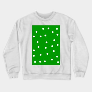 Polka Dots | Polka Dot Green and White | Artistic Design Crewneck Sweatshirt